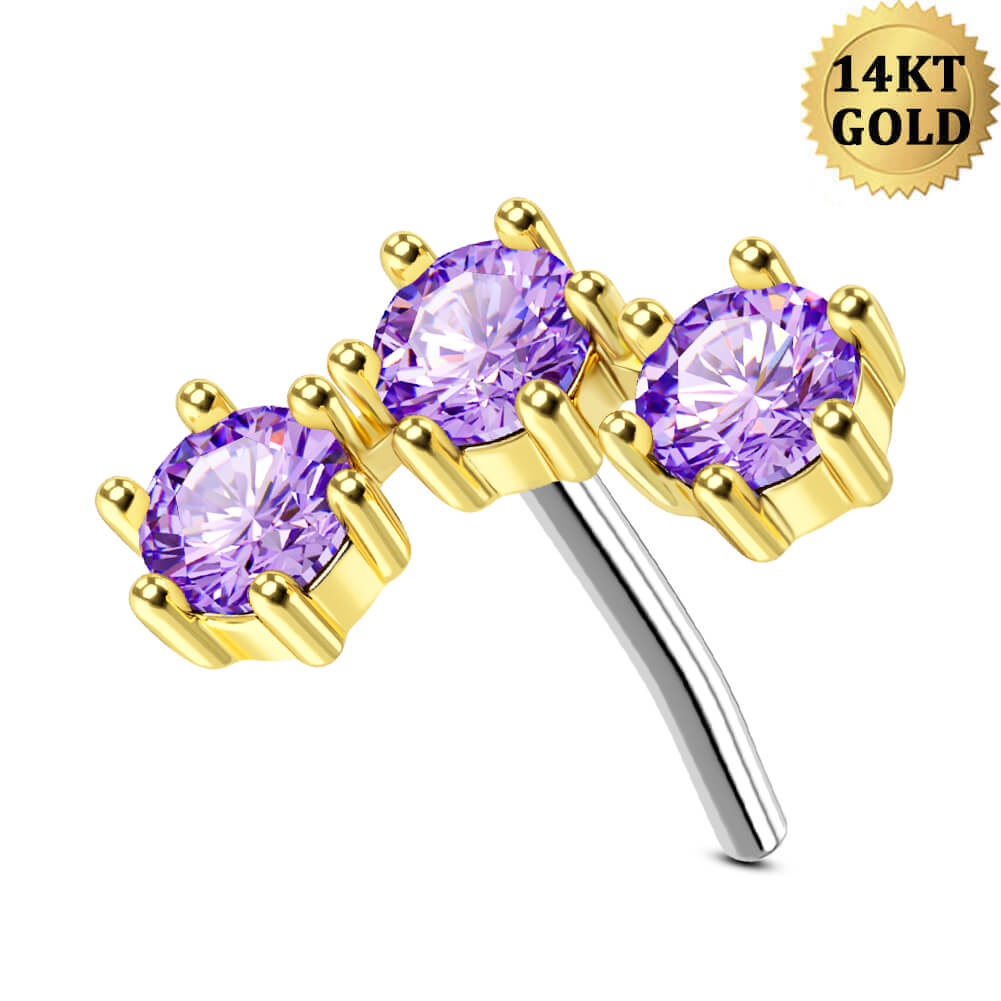purple cartilage earring