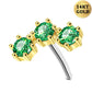 green cartilage earring