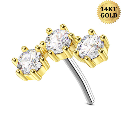 14k gold cartilage earring 