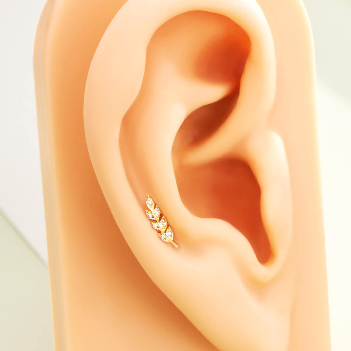 leaf conch earring