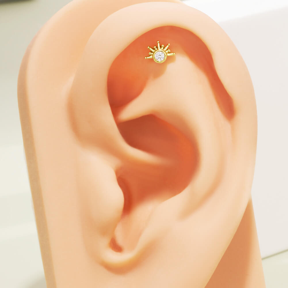 real gold cartilage earrings