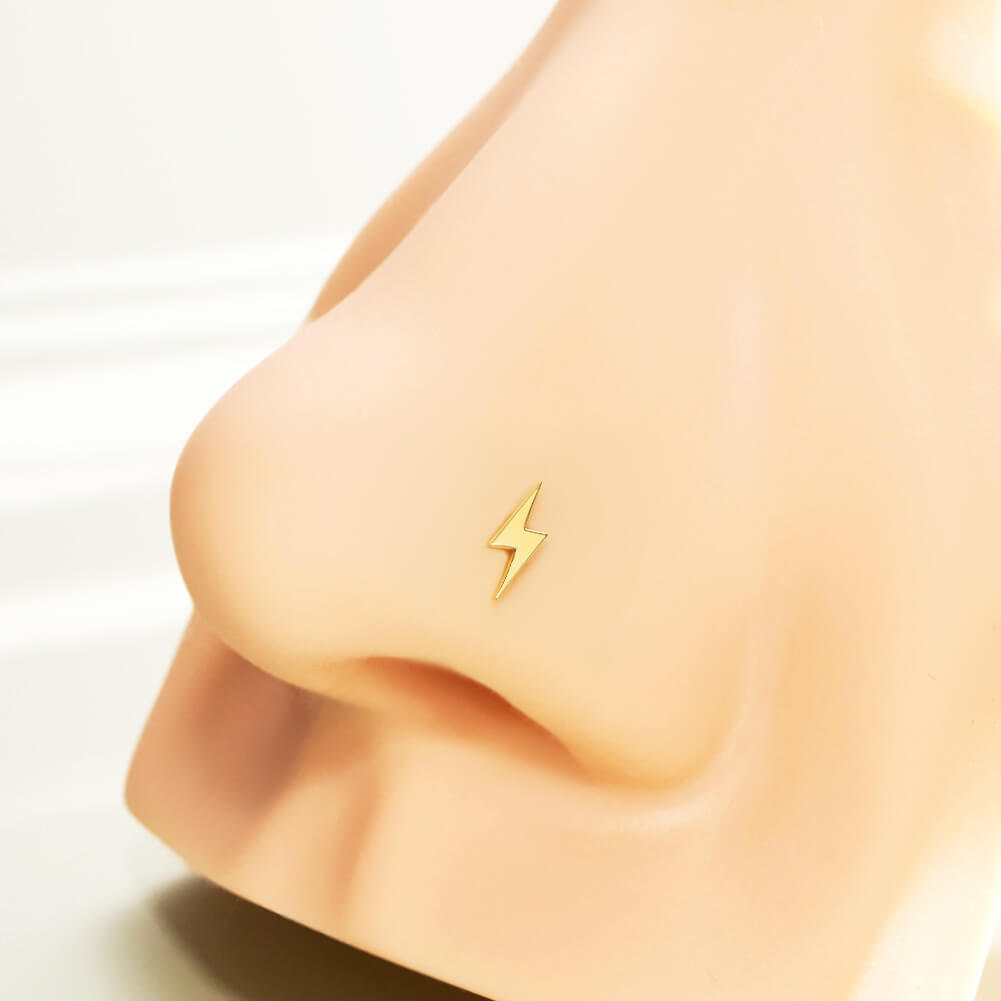 lightning bolt nose piercing