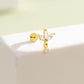 14k solid gold lotus flower nose stud