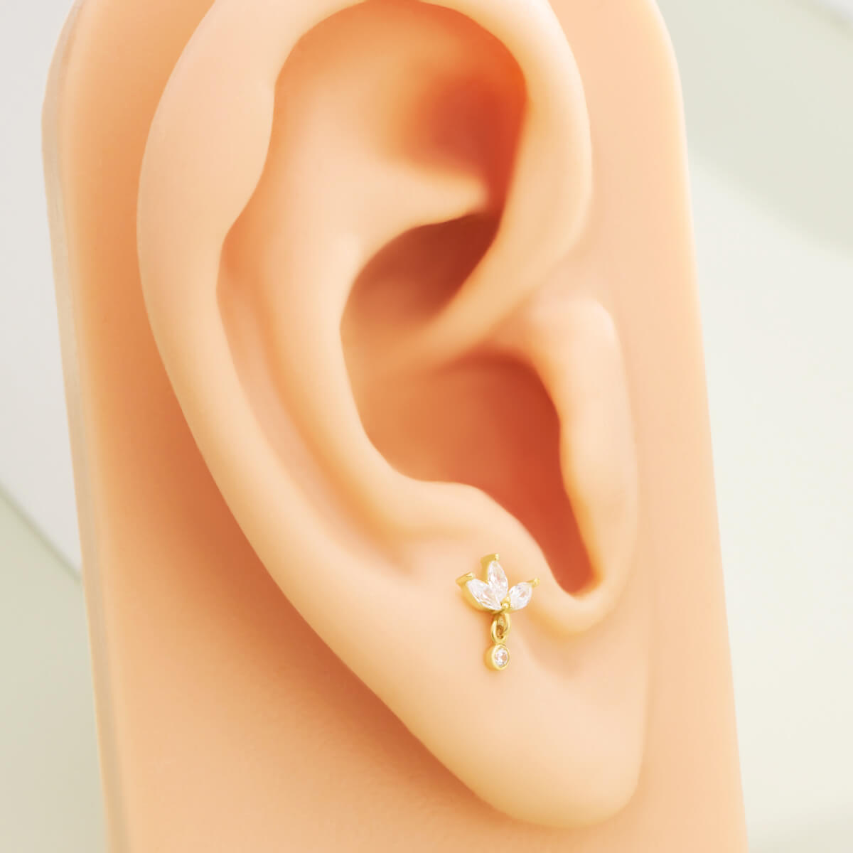 lotus flower earring stud
