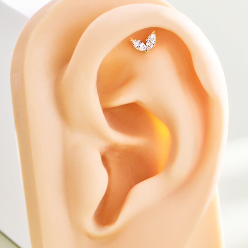 leaf cartilage earring piercing