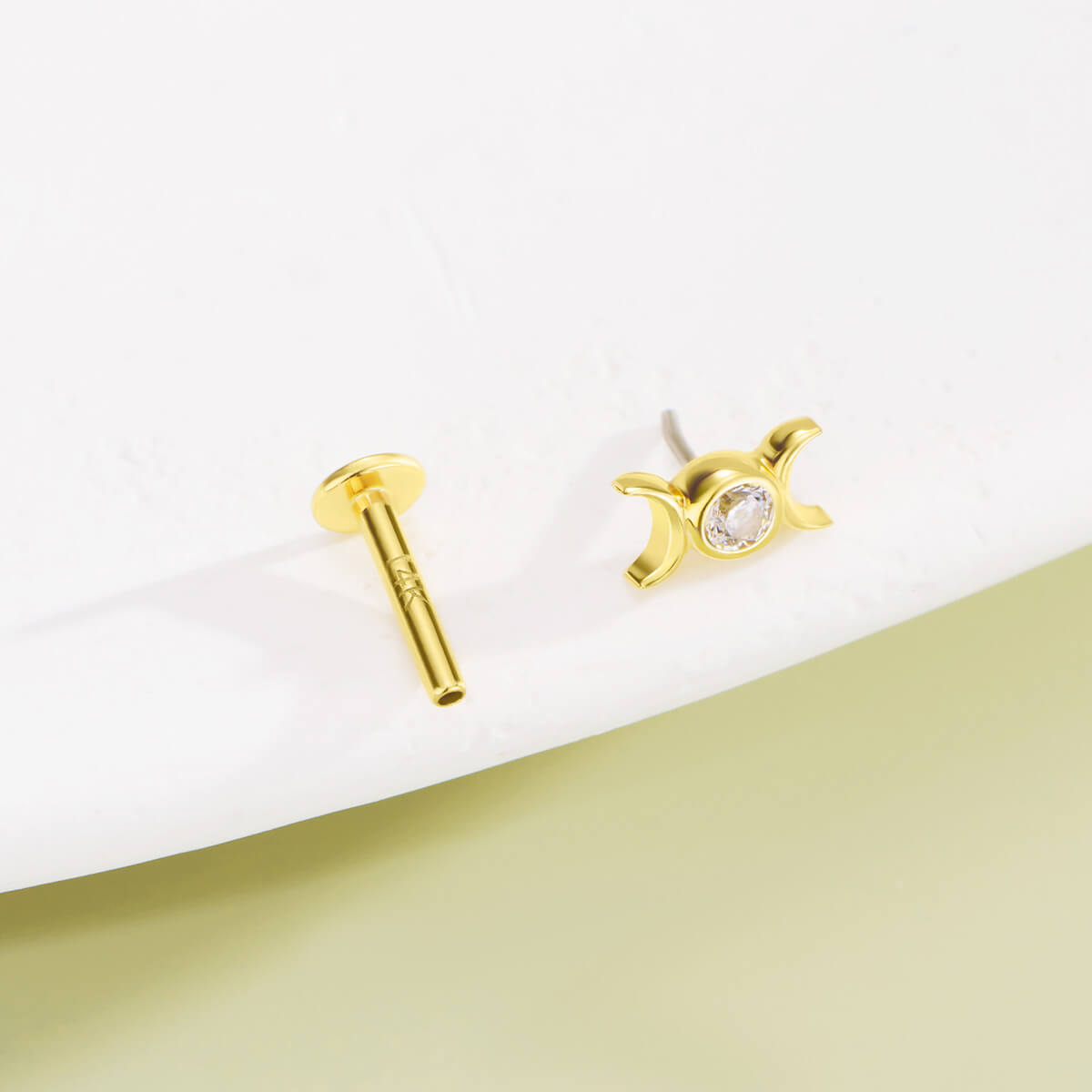 threadless flat back nose stud