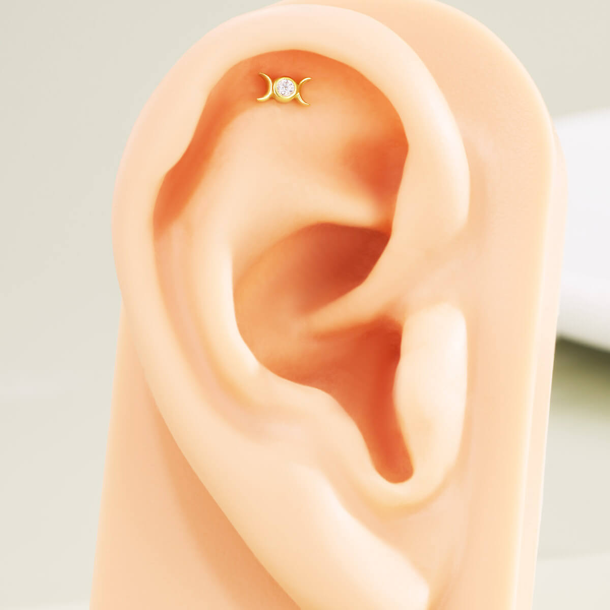 moon phase helix stud 