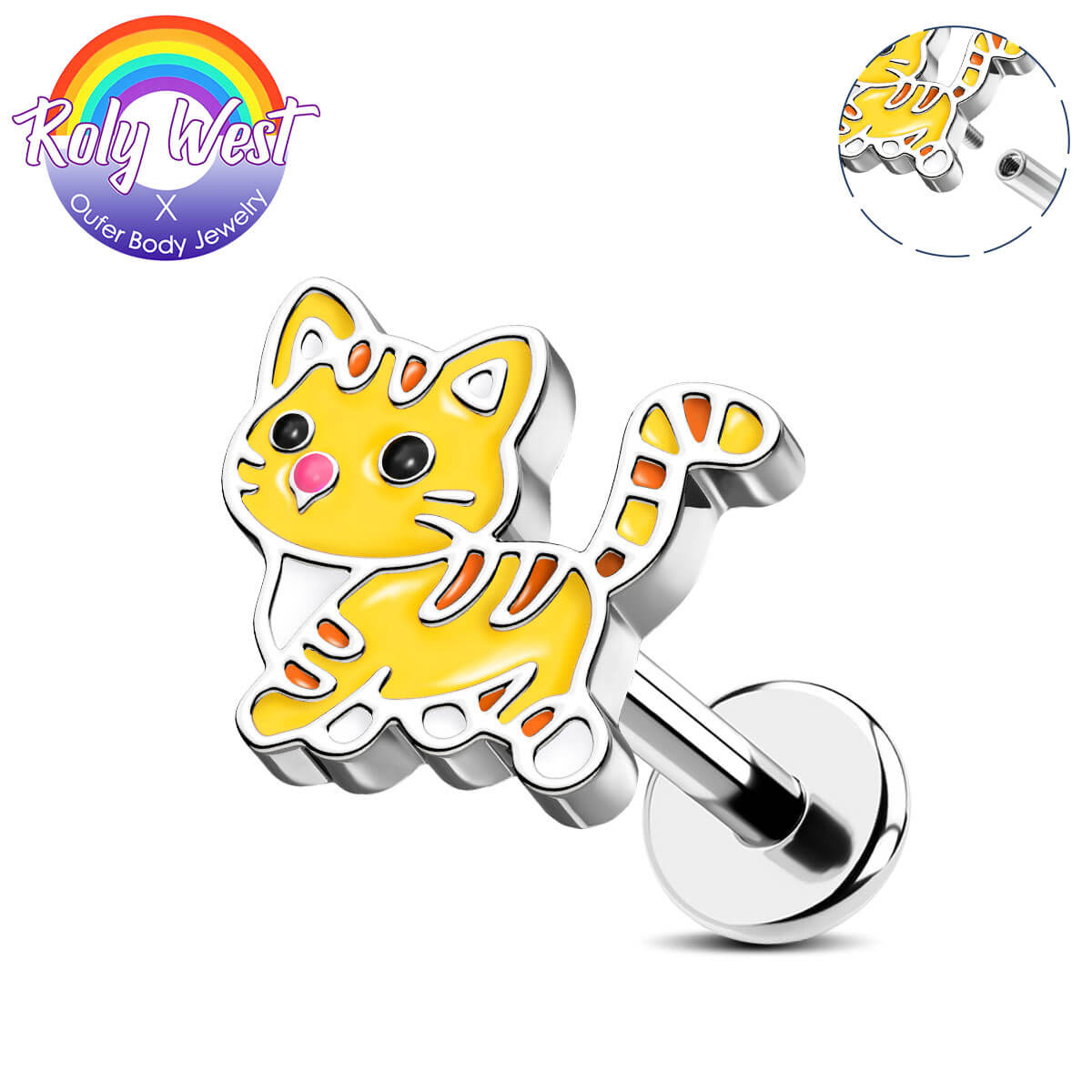 oufer cat cartilage earring