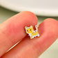 cute cat cartilage earring stud