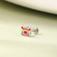 flat back rainbow pig cartilage stud 