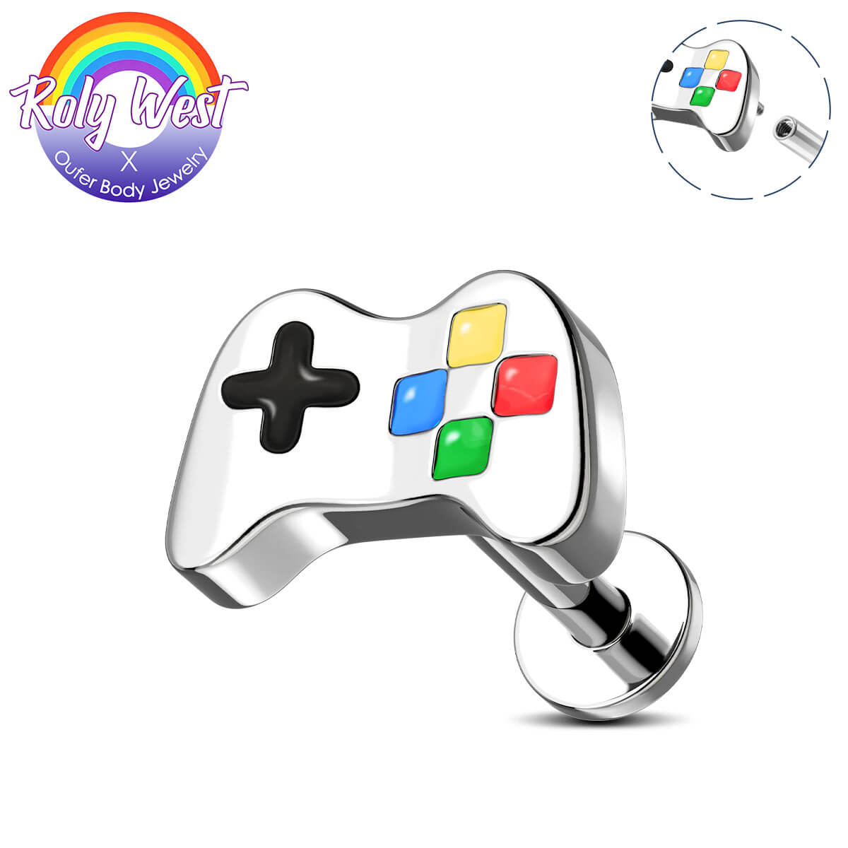 oufer game controller cartilage stud 