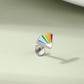 flat back rainbow fan cartilage stud 