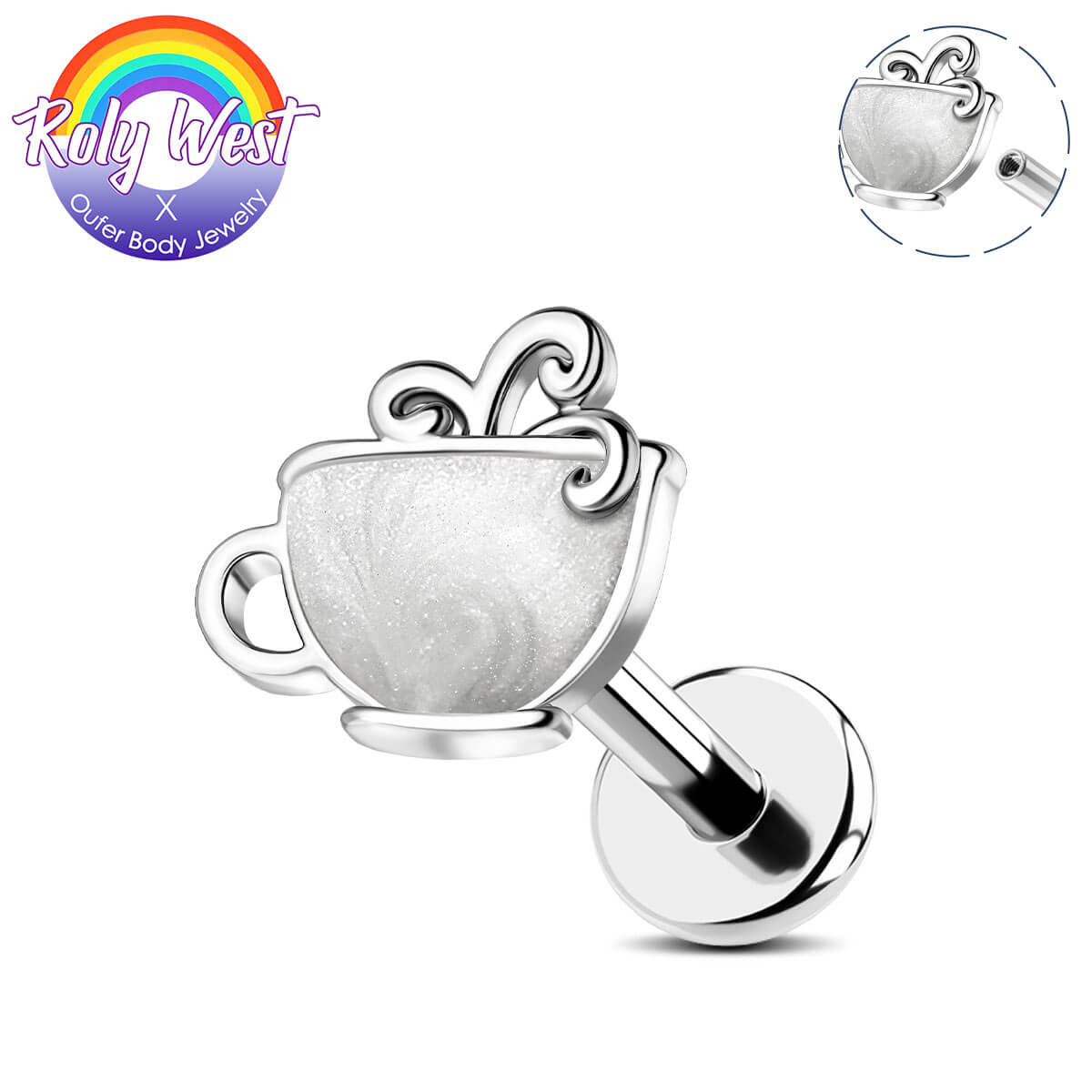 teacup cartilage stud 