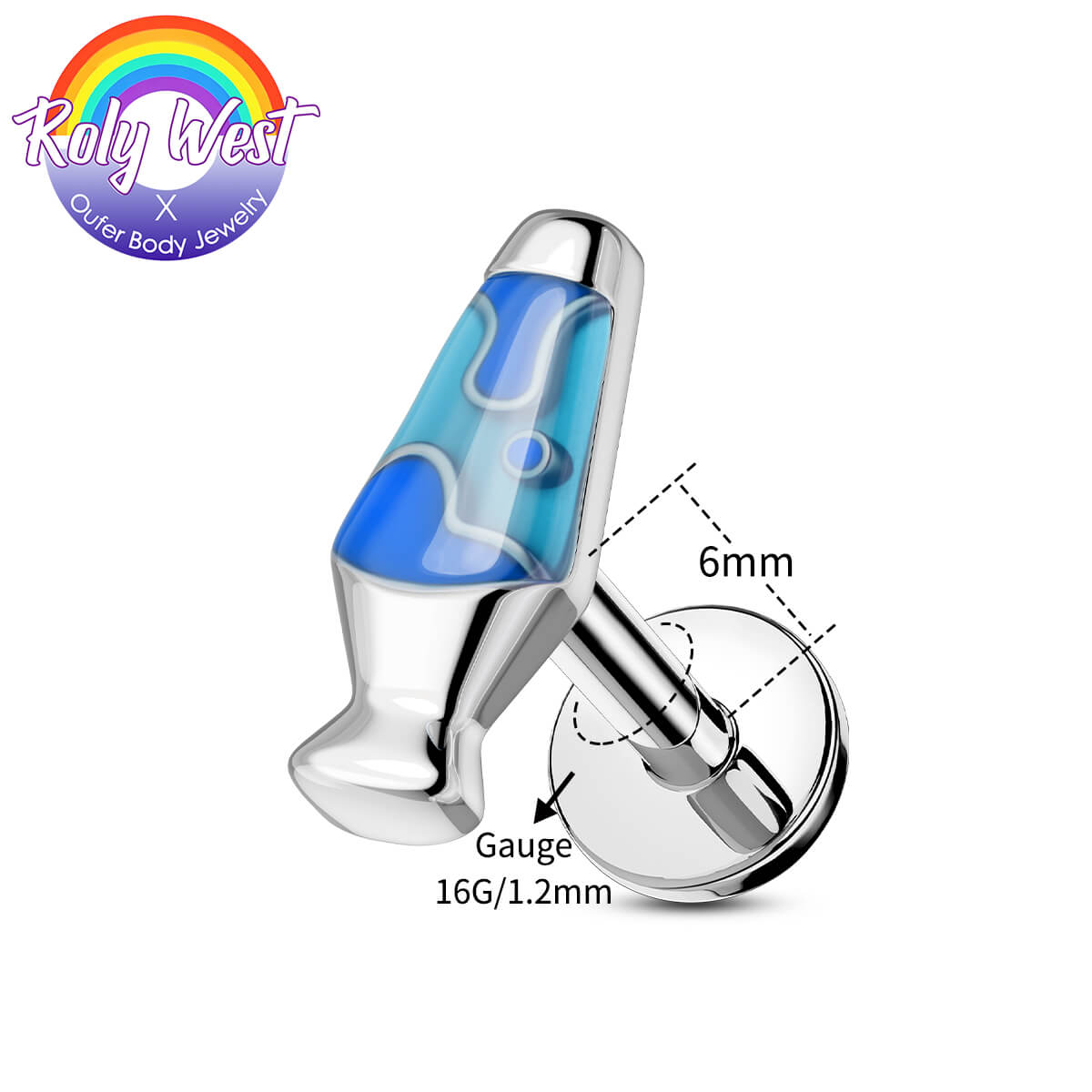 16g lamp cartilage stud 