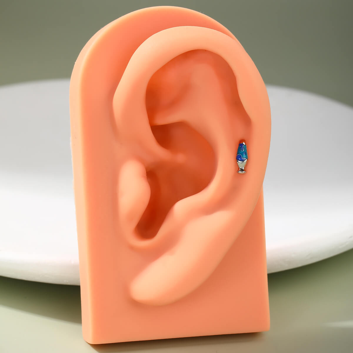 blue lamp cartilage stud 