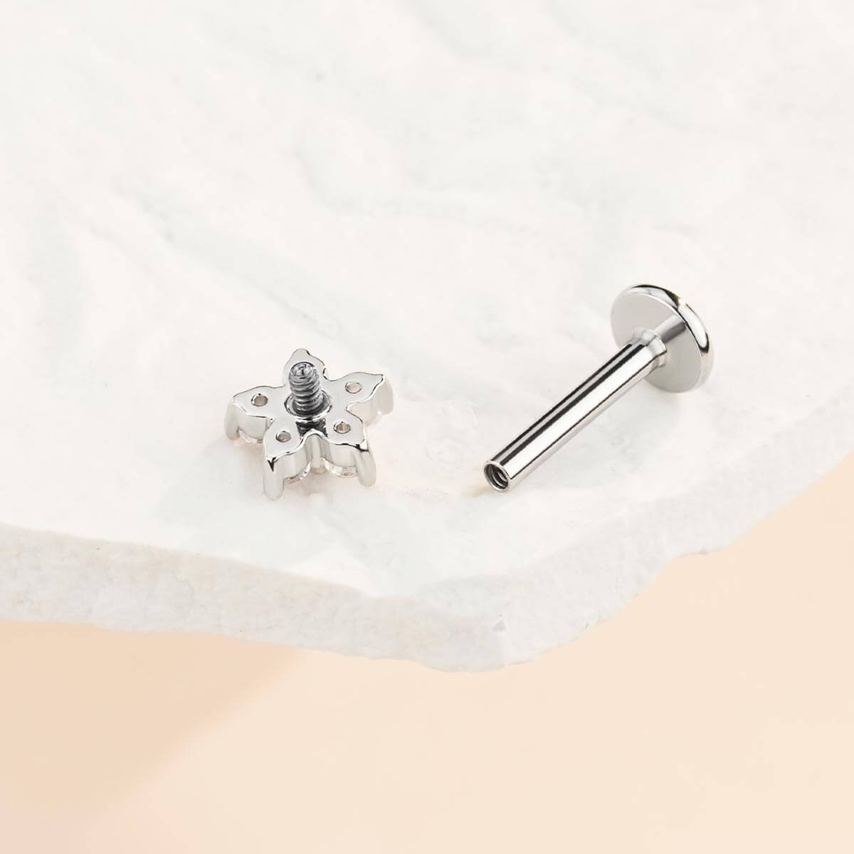 internally threaded flower stud 