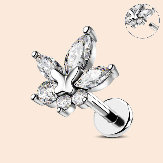 butterfly cartilage earring