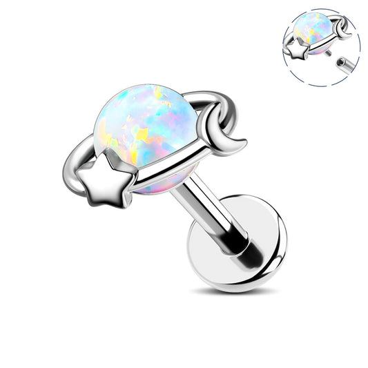 internally threaded opal helix stud 