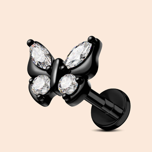 butterfly cartilage earring