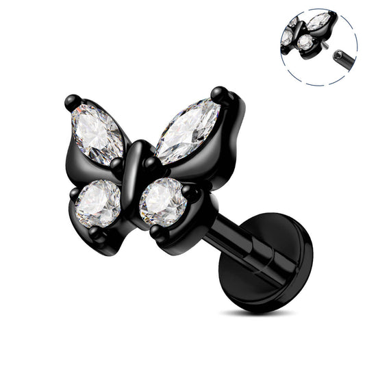 butterfly cartilage earring
