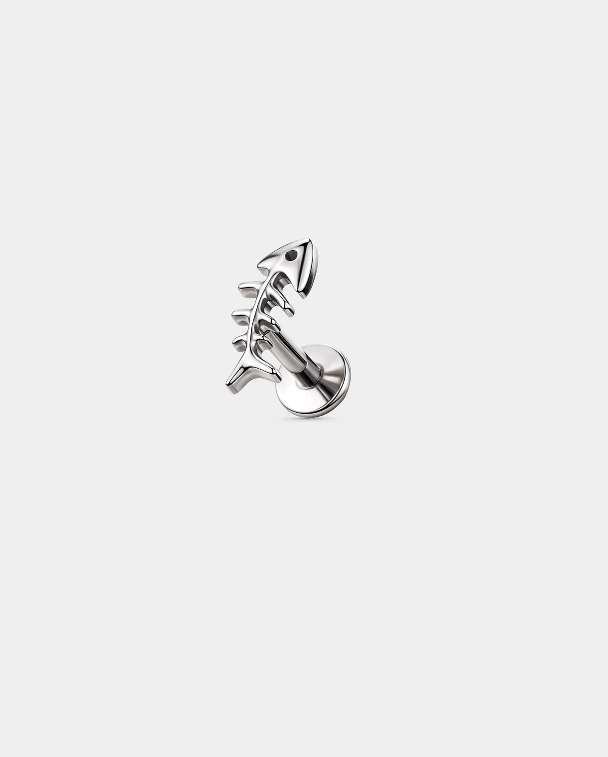 Fishbone Threadless Cartilage Stud