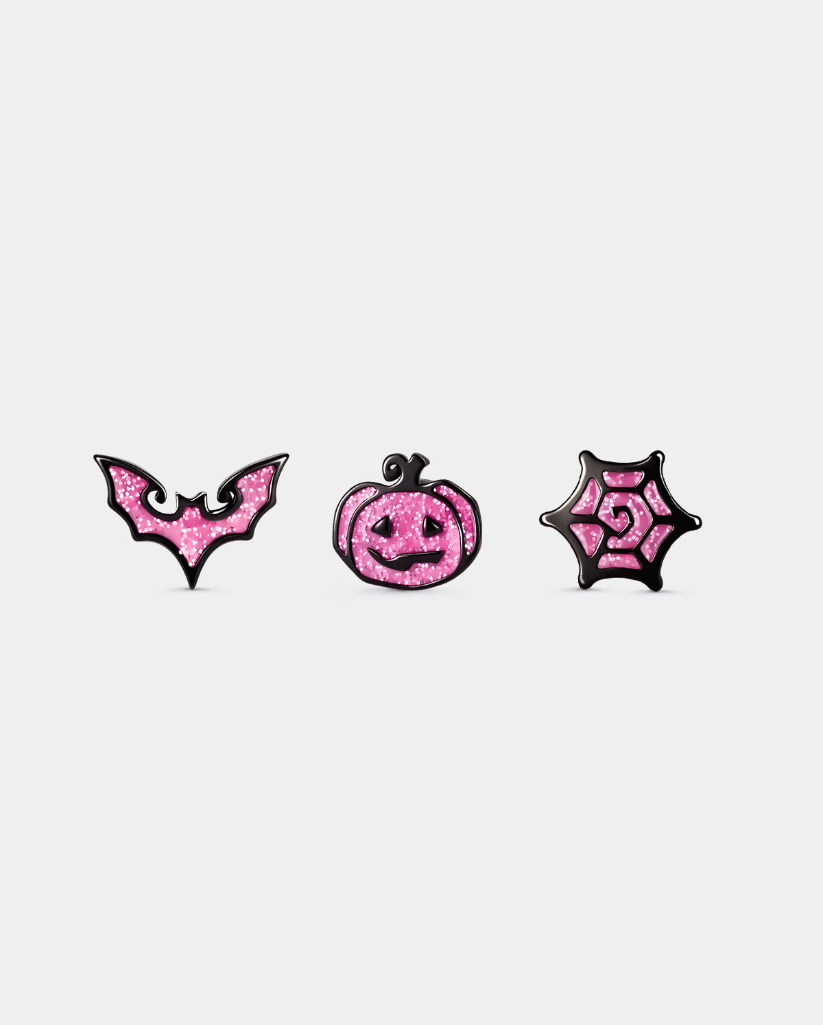 3PCS Pumpkin Bat Spider Web Cartilage Stud Set
