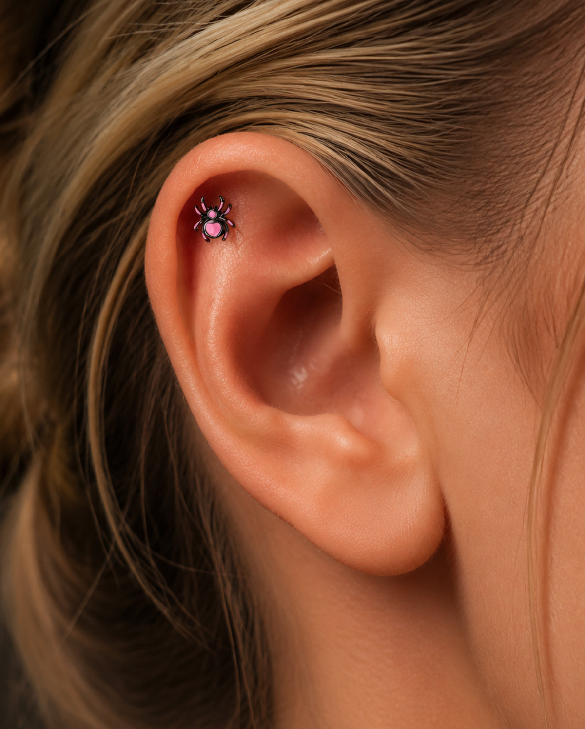 16G ataúd negro labio anillo 8mm labio Stud