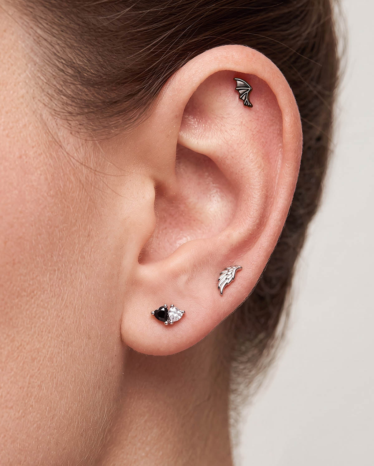 Angel & Devil Wing  cartilage piercing