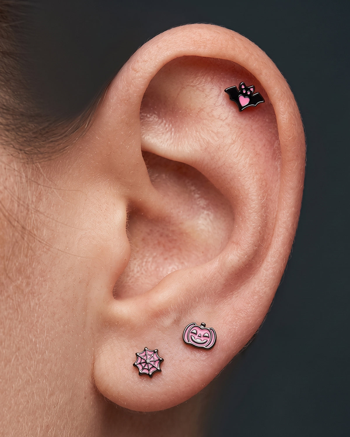 Spider Web Cartilage piercing