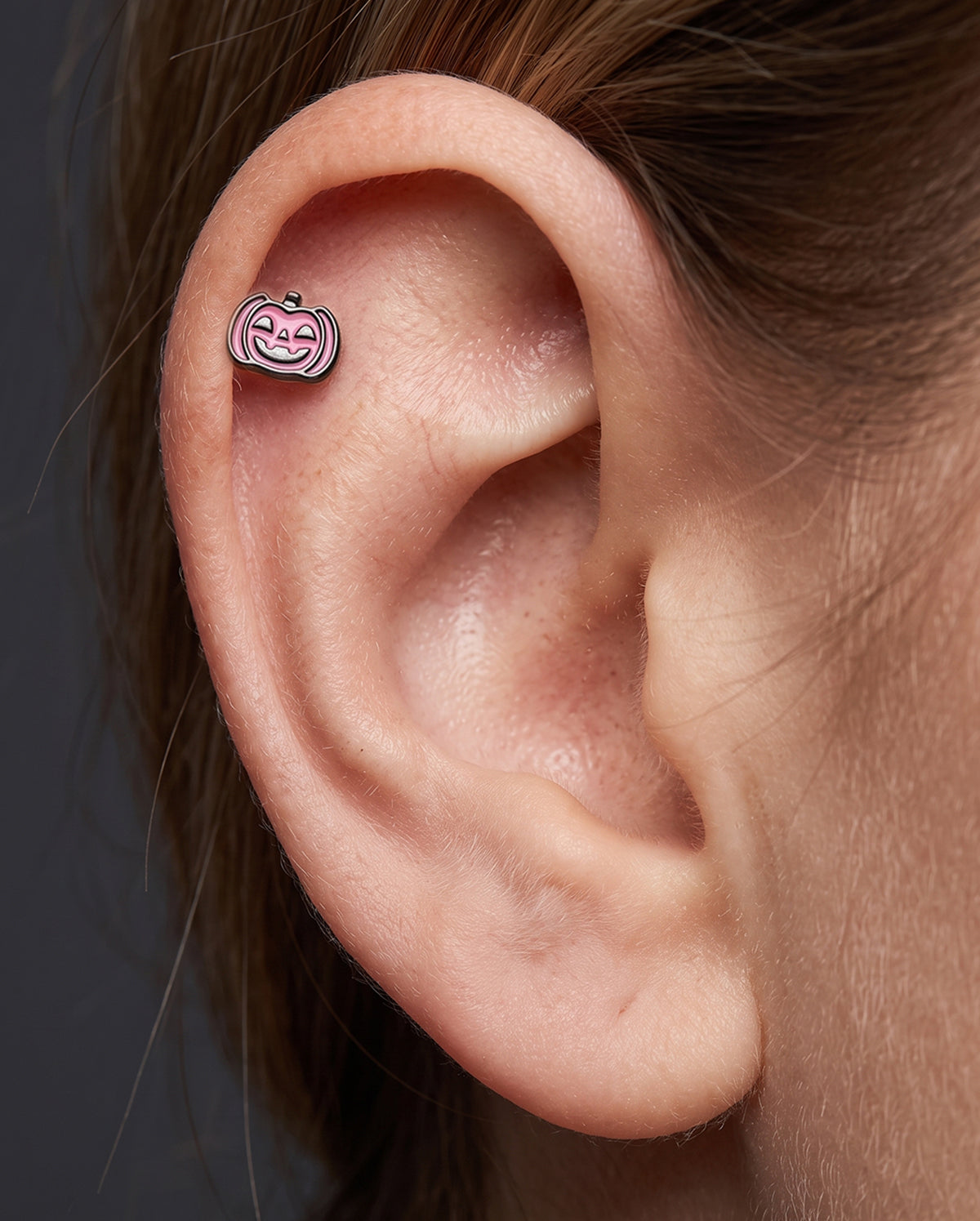 3PCS Bat Pumpkin Spider Web Cartilage Stud Set