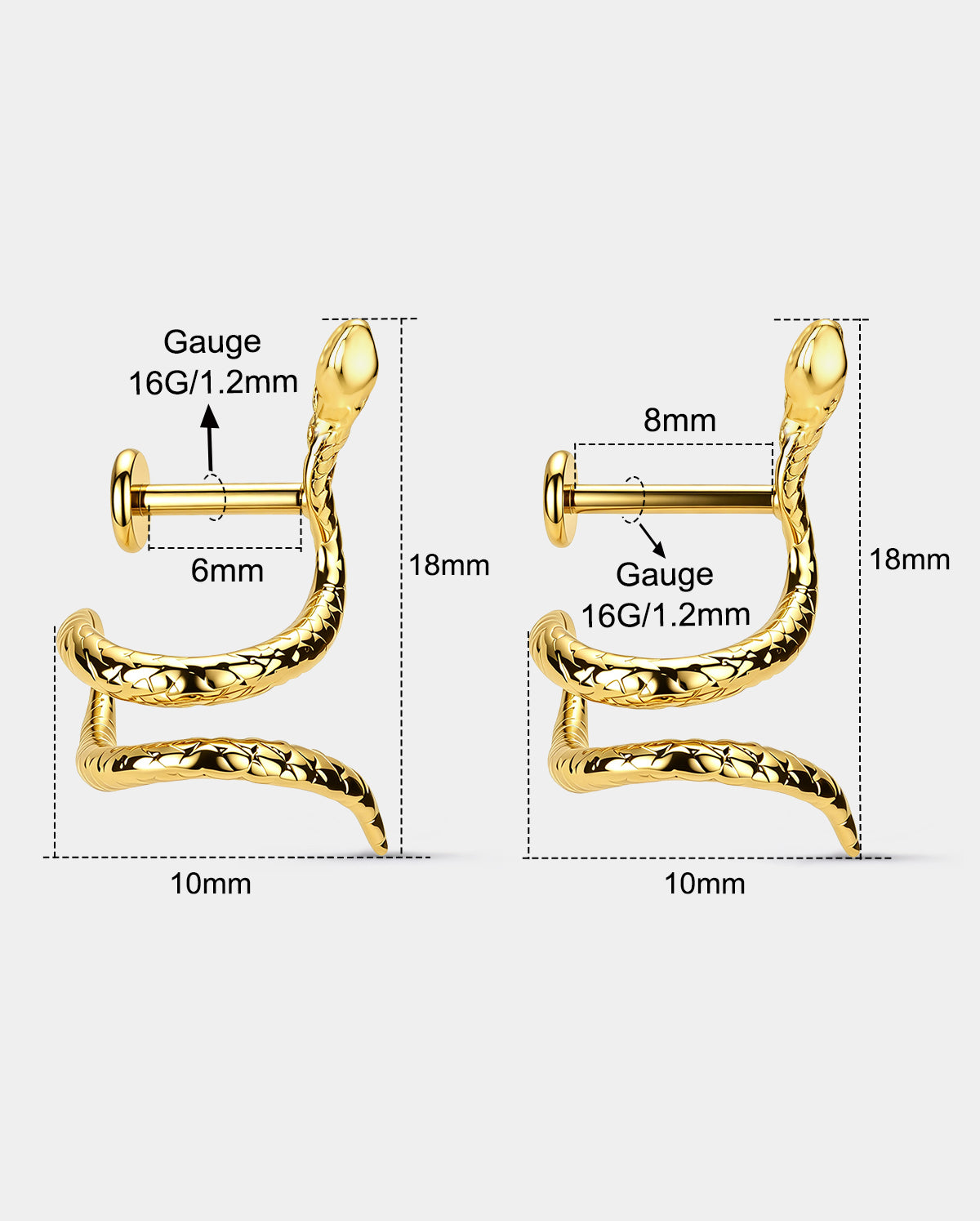 Snake Wrap Helix Cartilage Earring