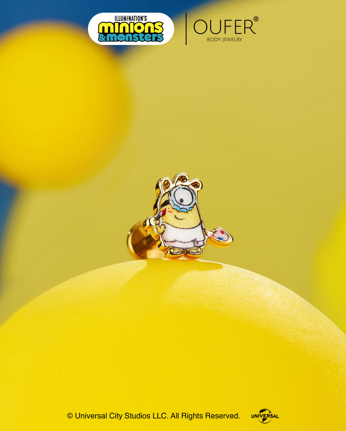 MINIONS × OUFER James & Henry & Ed Cartilage Stud Set
