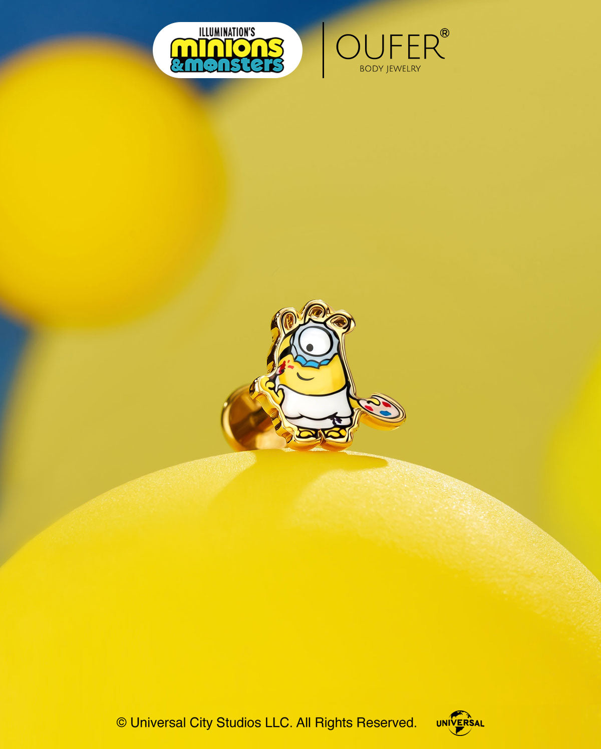 MINIONS × OUFER James & Henry & Ed Cartilage Stud Set