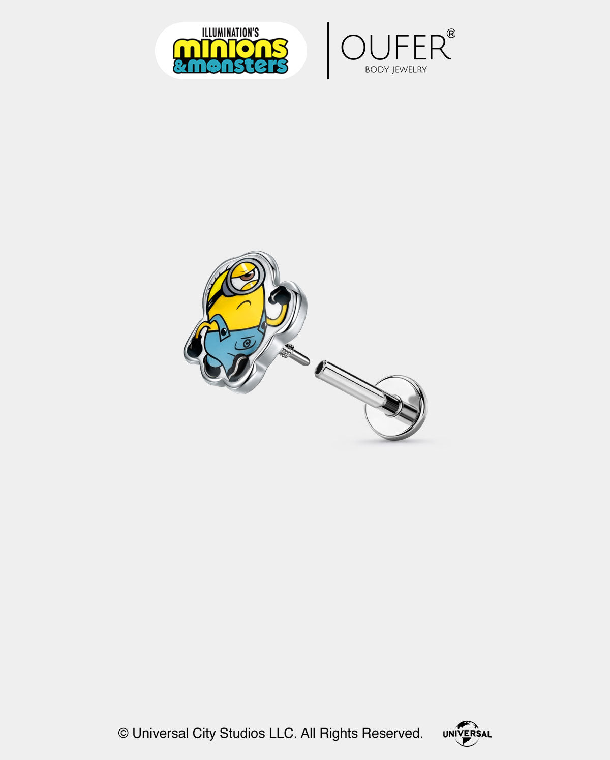 MINIONS × OUFER Forward Motion 3PCS Cartilage Stud Set
