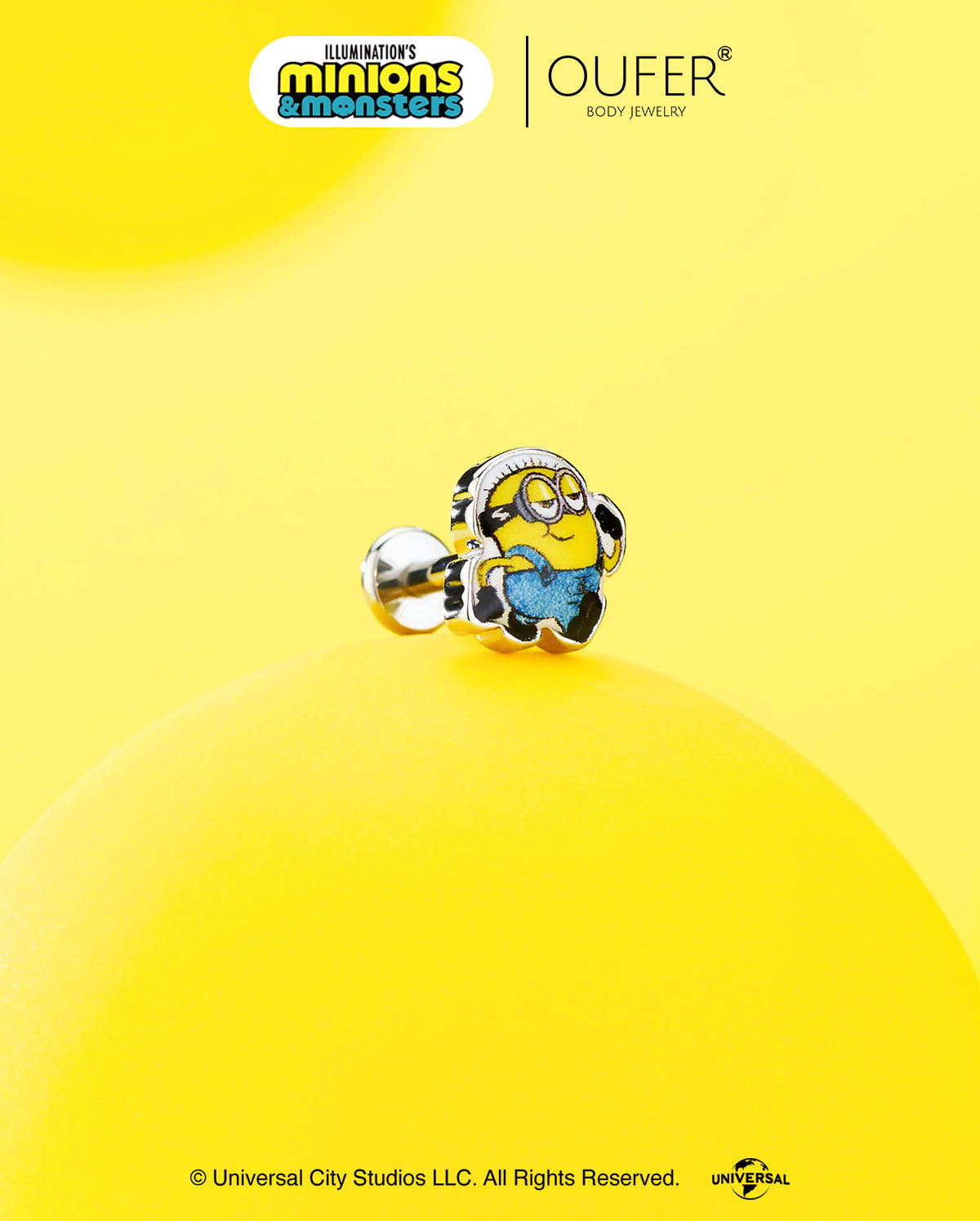 MINIONS × OUFER Forward Motion 3PCS Cartilage Stud Set
