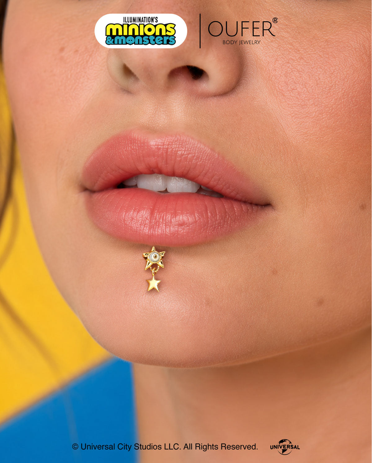 MINIONS × OUFER Star Dangle Helix Stud