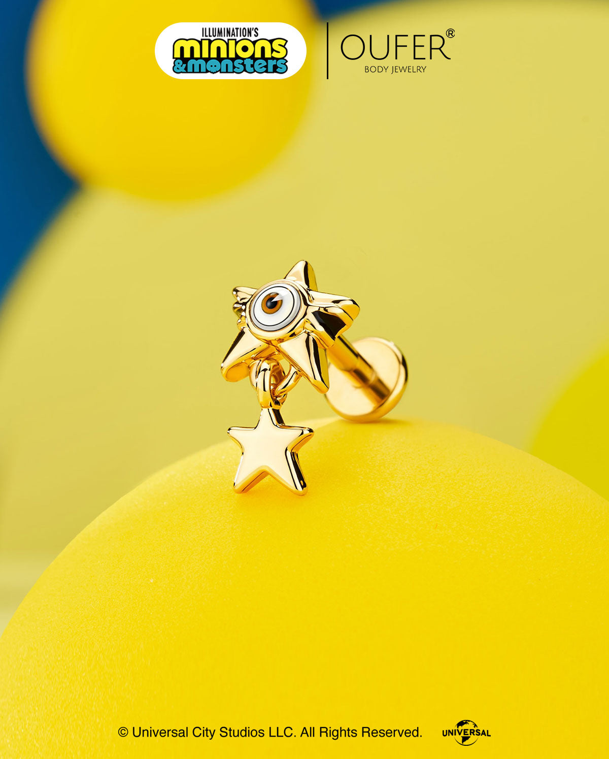 minions star internally threaded helix stud 
