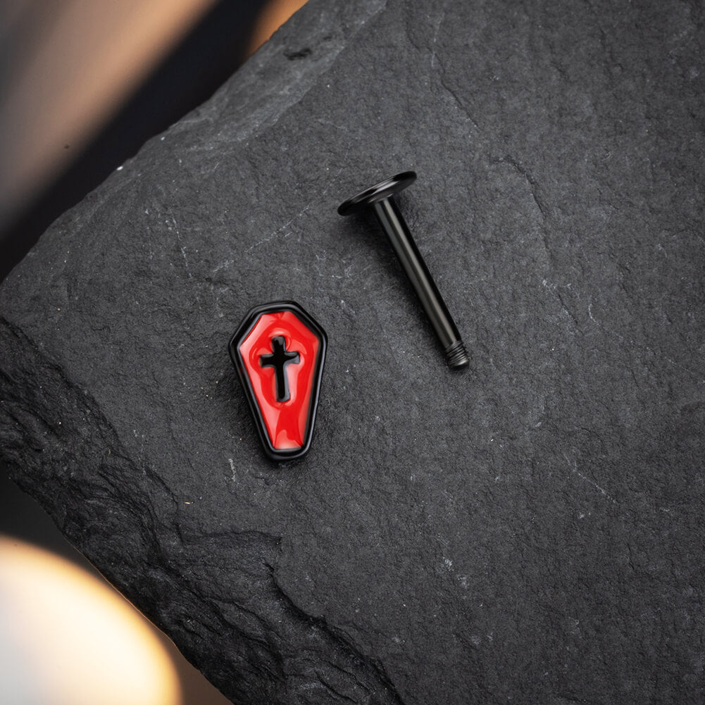 red coffin stud