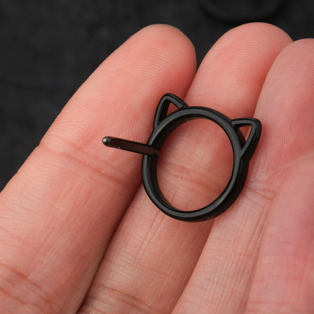 14G Black Kitty Clicker Nipple Shield Set