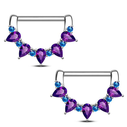 purple nipple clicker jewelry  