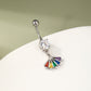 oufer rainbow belly button rings