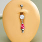 pink lamp navel ring 