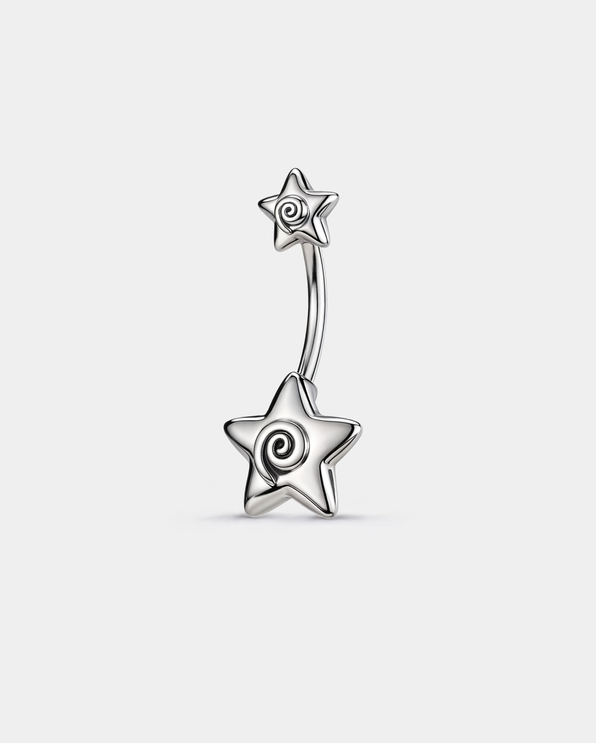 Swirl Star Belly Button Ring