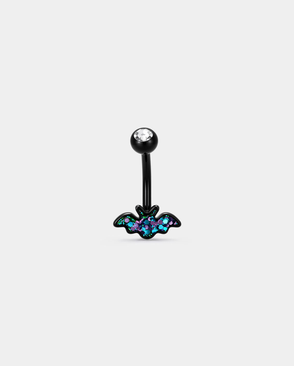 black bat belly ring 