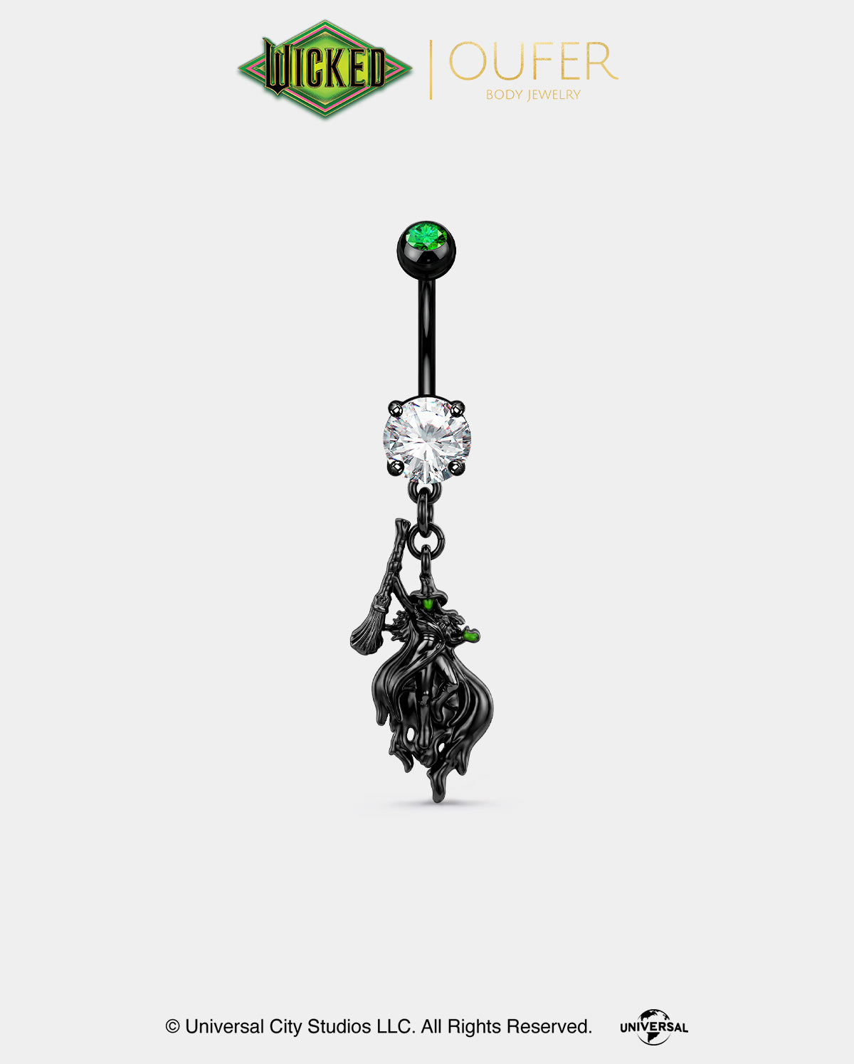 WICKED X OUFER  Elphaba Dangle Belly Ring
