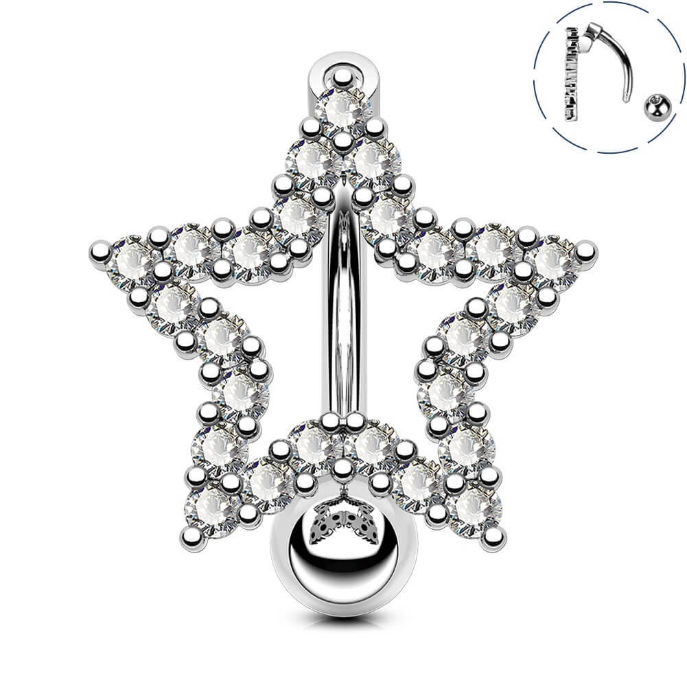 reverse belly button ring