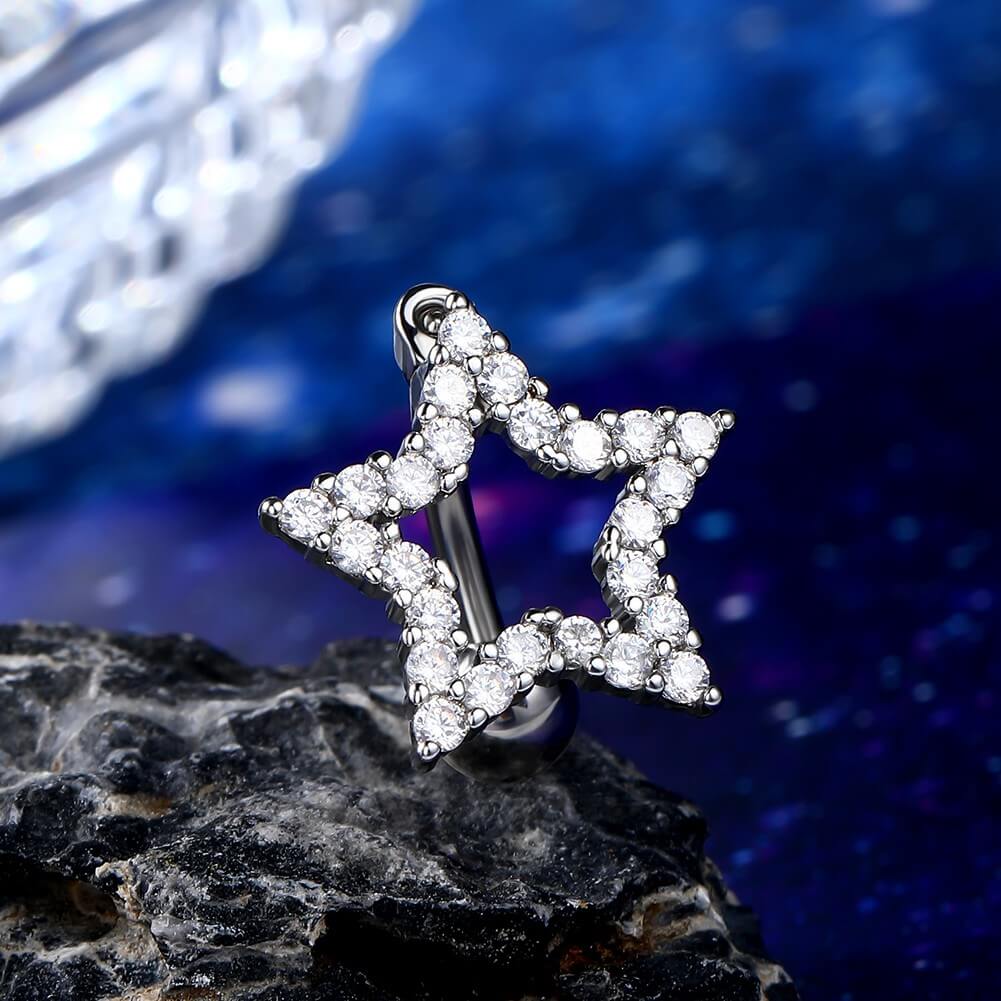 star reverse belly button ring