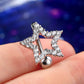 CZ star reverse belly button ring