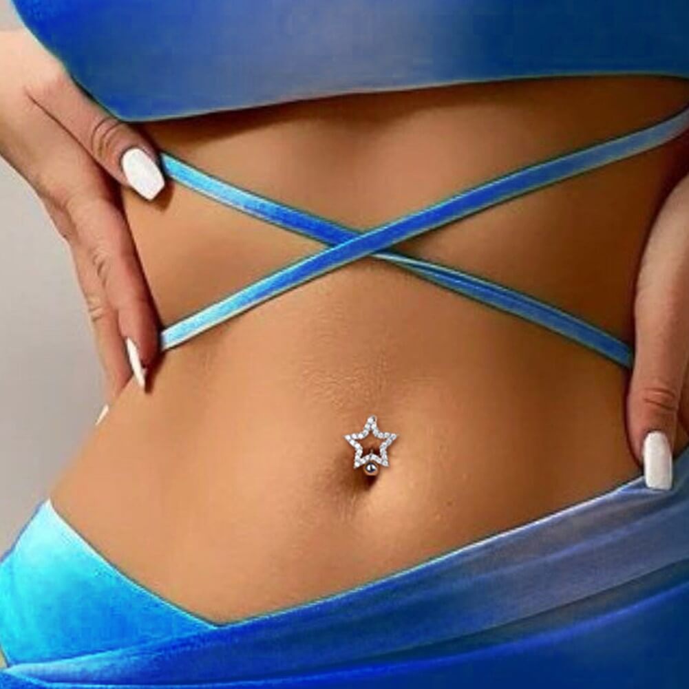 star reverse belly button piercing