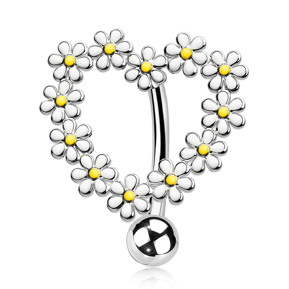 daisy belly button rings